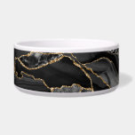Black and Gold Glitter Agate Bowl<br><div class="desc">Black and gold glitter agate bowl.</div>