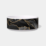 Black and Gold Glitter Agate Bowl<br><div class="desc">Black and gold glitter agate bowl.</div>