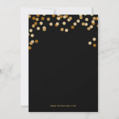 Black and Gold Glitter Confetti Graduation Party Invitation (Back)