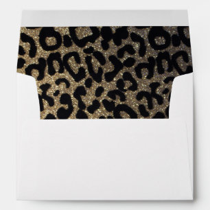 Black and Gold Glitter Envelope
