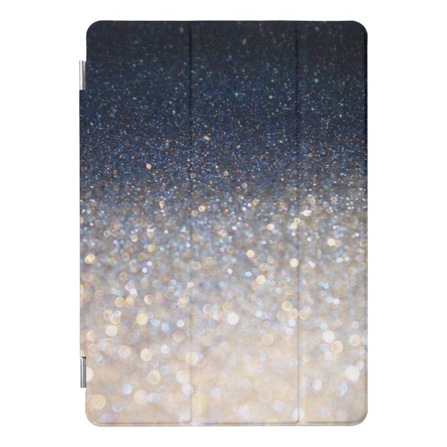 Black and Gold Glitter iPad Pro Cover (Front)