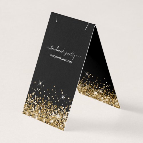 Black and Gold Glitter Necklace Display