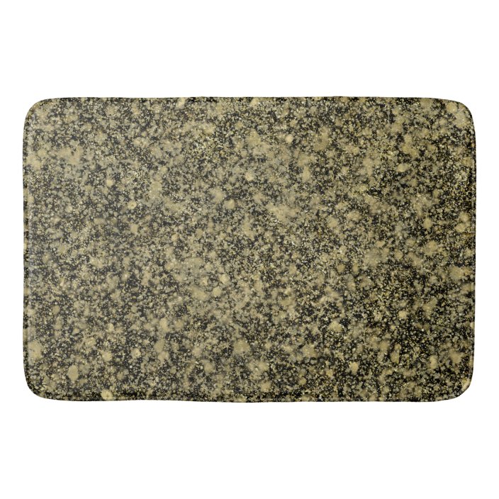 Black and Gold Glitter Sparkle Bath Mat