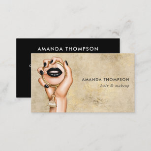 Black and Gold Gothic Glam Chic Business Card