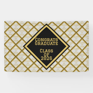 Black and Gold Graduation   2026 Banner
