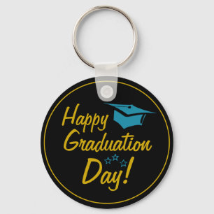 Black and Gold Graduation Gift for Grads  Keychain