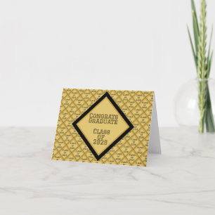 Black and Gold Graduation Note Cards 2026