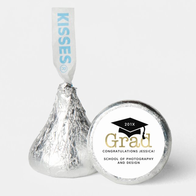 Black and Gold Graduation Party  Hershey®'s Kisses® (Front)