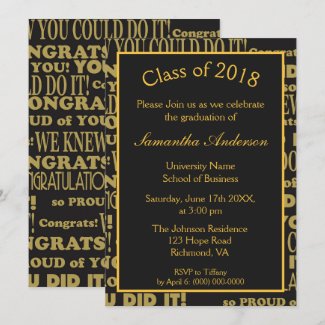 Black and Gold Graduation Party