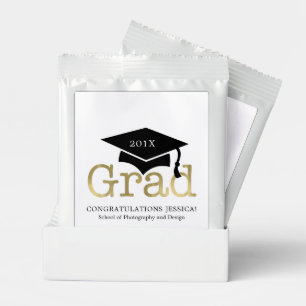 Black and Gold Graduation Party Lemonade Drink Mix