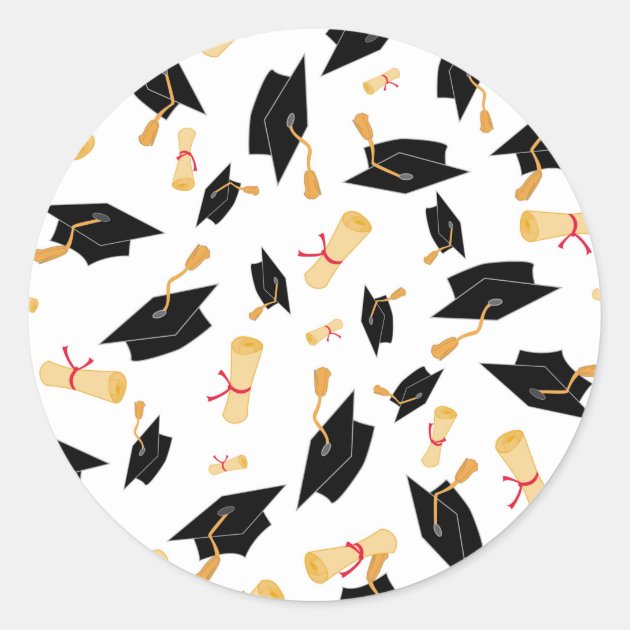 Black And Gold Graduation Stickers