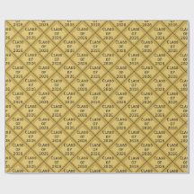 Black and Gold Graduation Wrapping Paper | 2026