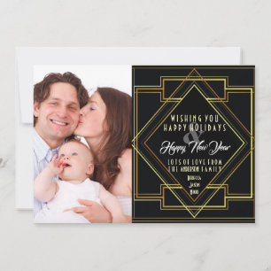 black and gold great gatsby holiday photo