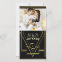 black and gold great gatsby holiday photo