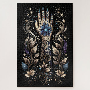 Black And Gold Hand Tattoo Jigsaw Puzzle