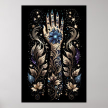 Black And Gold Hand Tattoo