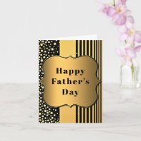 Black and Gold Happy Father's Day Card