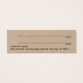 Black and Gold Heart Script Calligraphy Referral (Back)