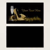 Black and Gold High Heel Shoe (Front & Back)