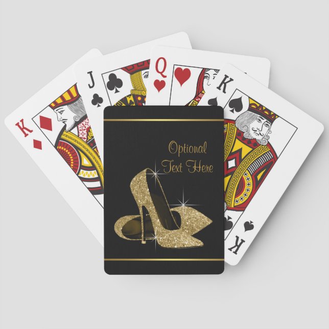 Black and Gold High Heels Poker Cards (Back)