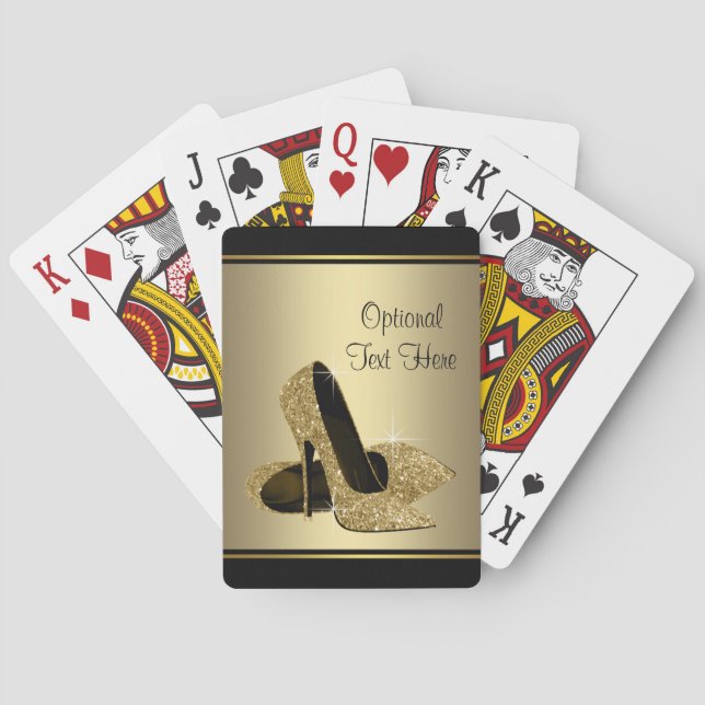 Black and Gold High Heels Poker Cards (Back)