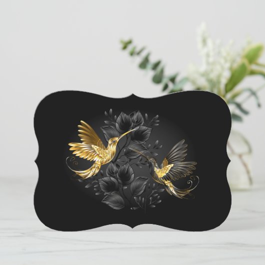 Black and Gold Hummingbird (Standing Front)