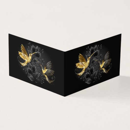 Black and Gold Hummingbird (Outside)