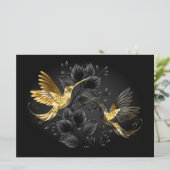 Black and Gold Hummingbird (Standing Front)