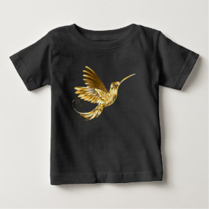 Black and Gold Hummingbird Baby T-Shirt