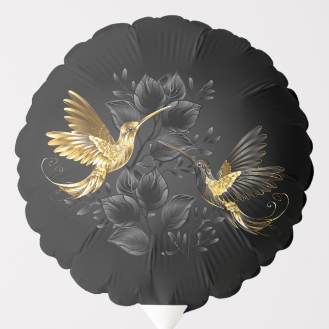 Black and Gold Hummingbird Balloon (Front)