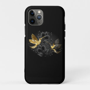 Black and Gold Hummingbird iPhone 11 Pro Case
