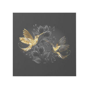 Black and Gold Hummingbird Gallery Wrap