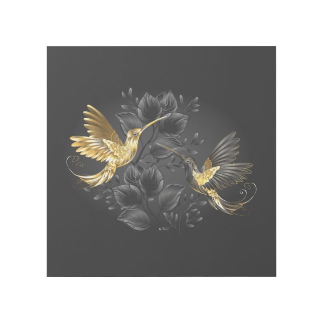Black and Gold Hummingbird Gallery Wrap (Front)