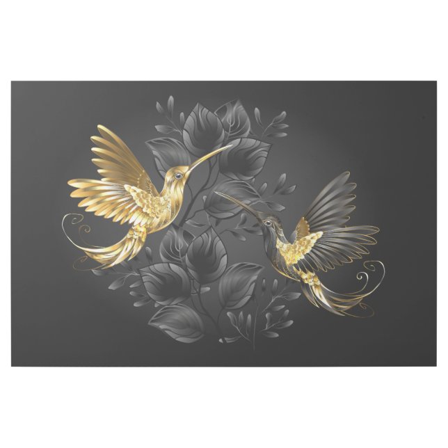 Black and Gold Hummingbird Gallery Wrap (Front)