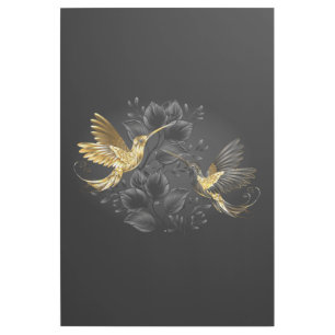 Black and Gold Hummingbird Gallery Wrap