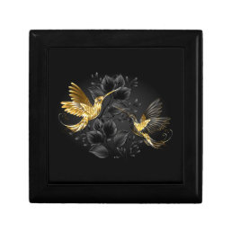 Black and Gold Hummingbird Gift Box