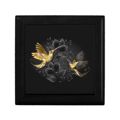 Black and Gold Hummingbird Gift Box