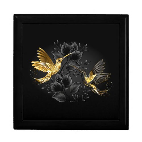 Black and Gold Hummingbird Gift Box