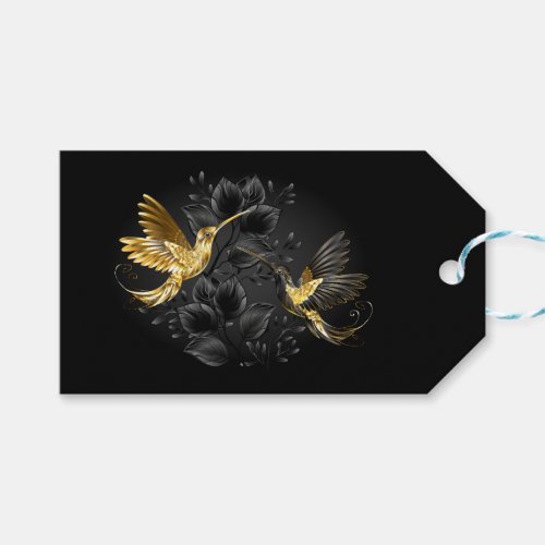 Black and Gold Hummingbird Gift Tags