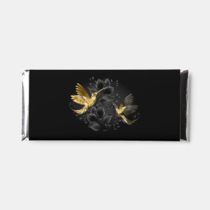 Black and Gold Hummingbird Hershey Bar Favors
