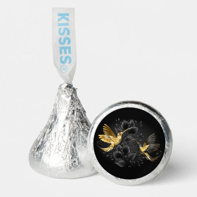 Black and Gold Hummingbird Hershey®'s Kisses® (Front)