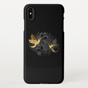 Black and Gold Hummingbird iPhone XS Max Case