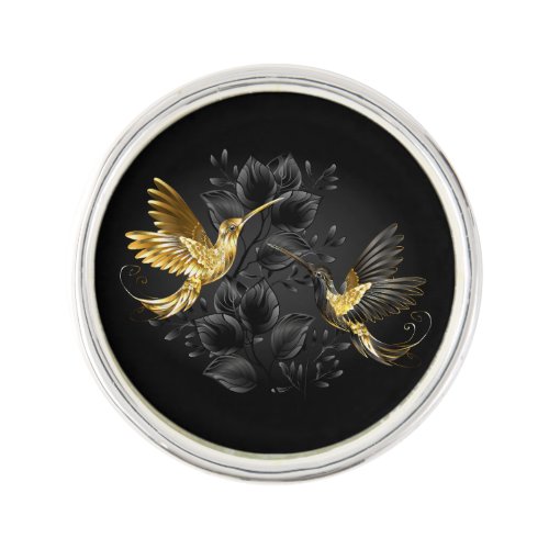 Black and Gold Hummingbird Lapel Pin