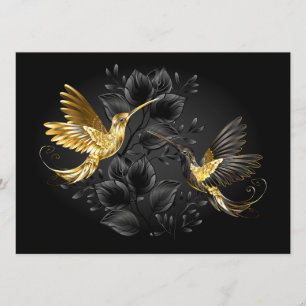 Black and Gold Hummingbird Menu