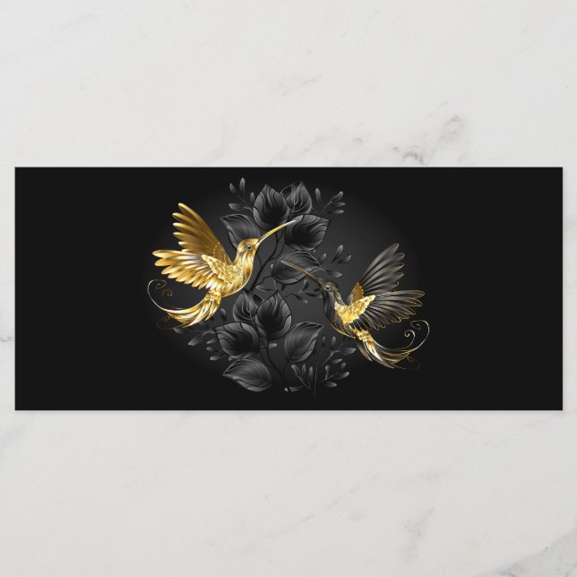 Black and Gold Hummingbird Menu (Front)