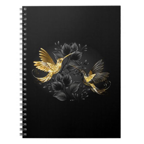 Black and Gold Hummingbird Notebook