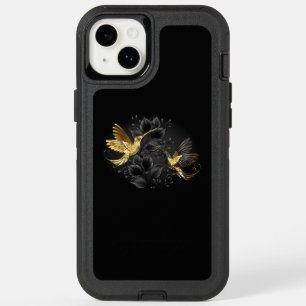 Black and Gold Hummingbird OtterBox iPhone 14 Plus Case
