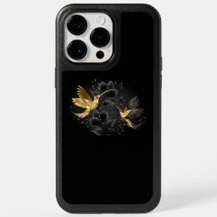 Black and Gold Hummingbird OtterBox iPhone 14 Pro Max Case