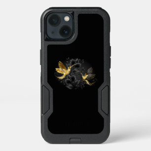 Black and Gold Hummingbird iPhone 13 Case