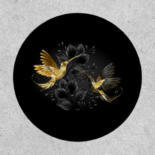 Black and Gold Hummingbird Patch